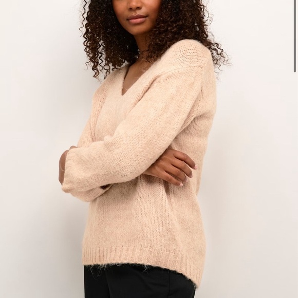 Kaffe KAalioma Smoke Gray Pullover sweater Wool Blend women size M - Picture 5 of 15